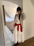 Kanzi Banding Shirring Long Skirt
