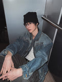 Boden Buckle Crop Denim Jacket