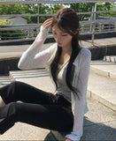 Kable Slim Button Round Cardigan