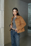 Vegan Suede Trucker Jacket