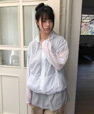 Havyu Flower String Windbreaker Jacket