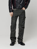 OBLIQUE SEMI WIDE DENIM PANTS