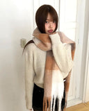 Pimin Angora V-neck long-sleeved knit