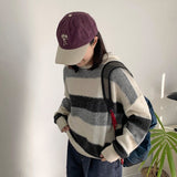 Lofted Stripe Hood Knit