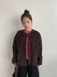 Decal Tencel Wool Round Long Sleeve Tee
