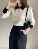 Tias Double Button Collar Knit