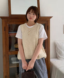 Keltabo Summer Layered Punching Knit Vest