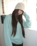 Seuha Henry Neck Button Overfit Knit