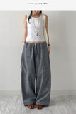Dyed Floral Stopper Wide Pants