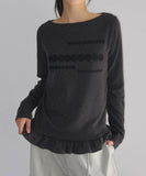 CIRCLE FRILL SLEEVE T