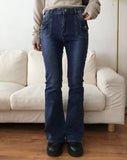 Booming Y2K Pocket Washing Denim Bootcut Pants