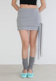 DRAPE TAIL MINI SKIRT