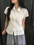 Anz Pure Cap Sleeve Semi-Crop Blouse
