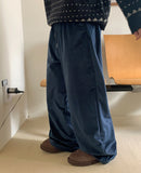 [BAONHAUS] Silmon velvet banding wide pants