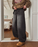 Lighton Brush Balloon Denim Pants