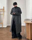 Mohair Leather Collar Wool Coat