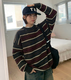 [unisex] Koiti Color Matching Stripe Over Knit