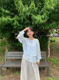 Senbaco Ribbon Layered Sleeveless Blouse