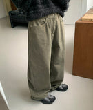 [unisex] Btem cotton wide pants