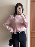 Noen Tencel Chiffon Tie Blouse