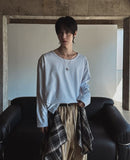 Neutral Basic U-Neck Long Sleeve T-Shirt