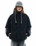 Easy cap hood nylon padded jumper