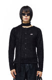 LOGO FUR CARDIGAN