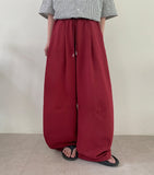 Jeans Pintuck Banding Balloon Wide Pants