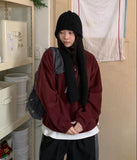 [unisex] Baldeto Brushed Color Matching Fleece Sweatshirt