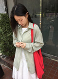 [BAONHAUS] Karene See-through Over Gauze Shirt