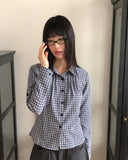 Bush Check Collar Slim Fit Long Sleeve Shirt