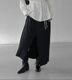 Belle Adjust Diagonal Unbalanced Long Skirt