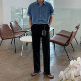 Laure short sleeve denim shirt