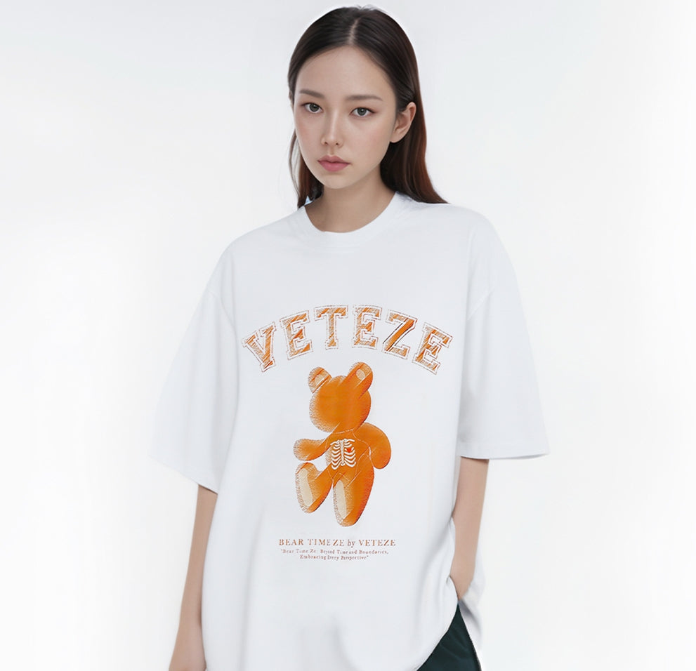 【VETEZE】24SS★ Bone Heart Jay Half T-shirt VETEZE(ベテゼ) - ボーンハートジェイハーフTシャツ / Bone
