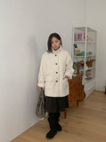 Riallo High Neck Boucle Half Coat