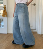 Hishoe Cut Wide Denim Pants