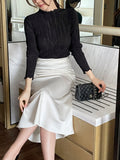 Molly Satin Mermaid Long Skirt