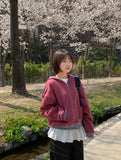Perrin Stripe Color Matching Hood Zip-Up