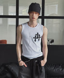 Cross Patch Ribbed Sleeveless