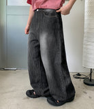 Mimito summer washed wide denim pants