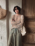 Confuse shine see-through knit