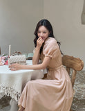 Razzel Puff Chiffon Belt One Piece