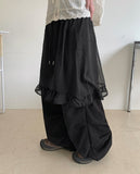 Kishira Banding Tulle Skirt Pants