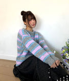 Levain Stripe Mix Round Knit