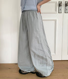 Rebom Lace Nylon Banding Wide Pants