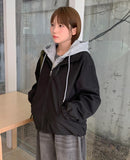 Kenk Layered Over Hood Blouson Jumper