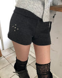 Maan Studded Knit Short Pants