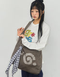 G SYMBOL Cotton Canvas Cross Bag