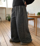 Corenti Banding Ribbed Brushed Wide Pants
