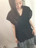 Loerin Shirred Cap Sleeve Blouse